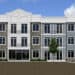 Luxury apartment building exterior in Long Branch